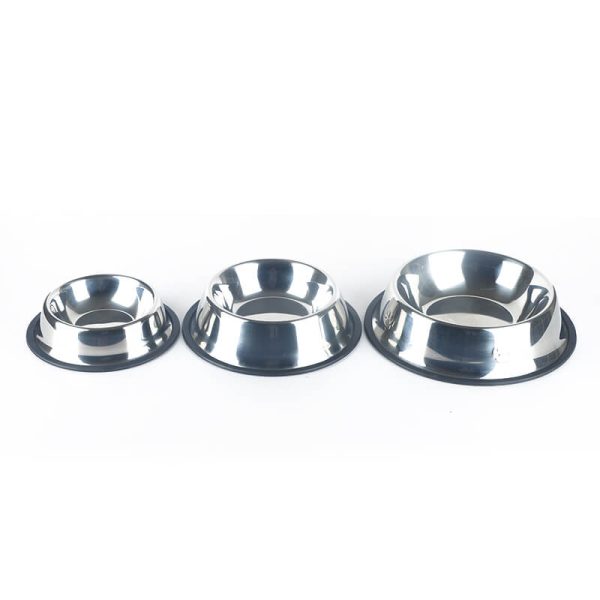 Stainless Steel Dog And Cat Food Water Bowl Large Small Puppy Feeder Feeding Bowls Non Slip Pet Bowl (2)